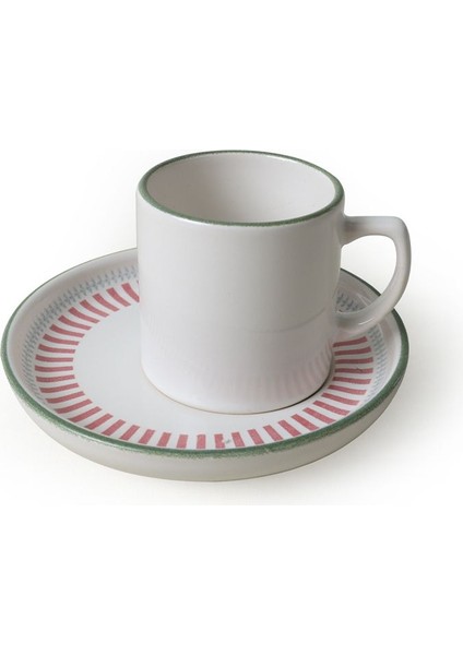 Renkli Nordic Kahve Takımı 12 Parça 6 Kişilik, Şık ve Kaliteli Set