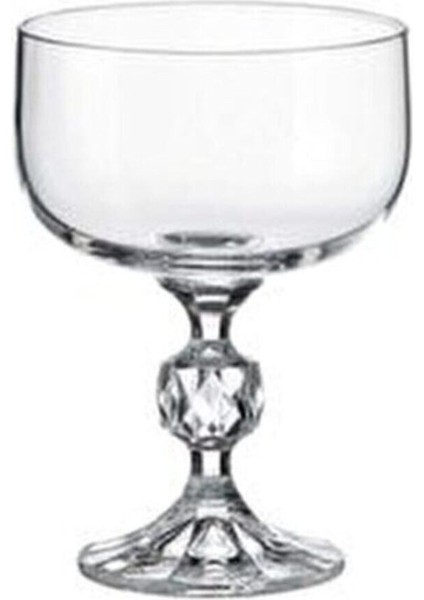 Beyaz Kristal Ayaklı Cam Cup 200 Ml, 6'lı Paket, Şık ve Dayanıklı Tasarım