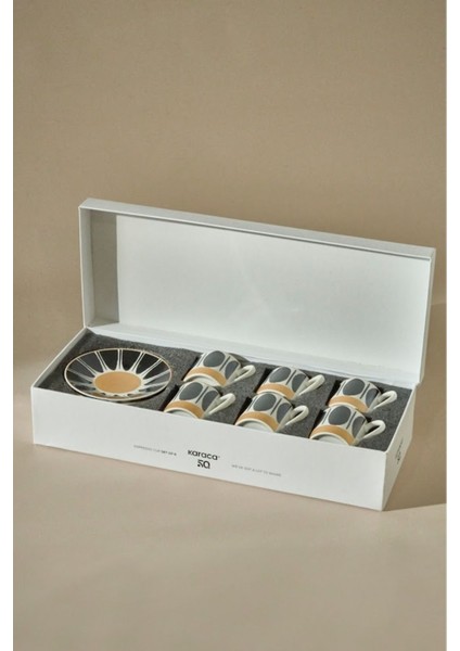 Şık 6'lı Kahve Fincan Seti, 80 Ml, Modern Tasarım, Ev ve Ofis Kullanımı Için Ideal indirimleri