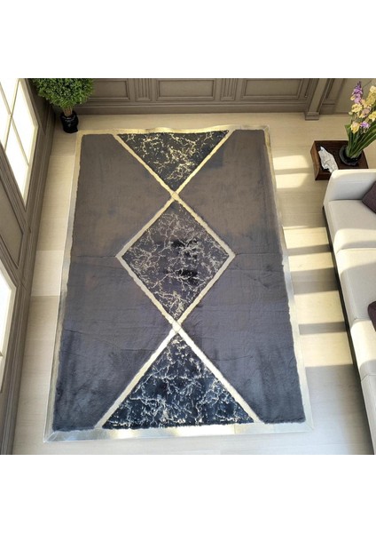 Gri Mermer Desenli Modern Yumuşak Peluş Halı – El Yapımı Şık ve Yumuşak Halı Modeli modelleri