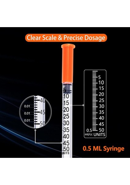 0.5 ml 0.5 cc İnce Enjektor İğnesi 100 Adet modelleri