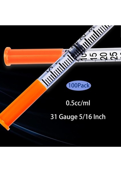 0.5 ml 0.5 cc İnce Enjektor İğnesi 100 Adet indirimleri