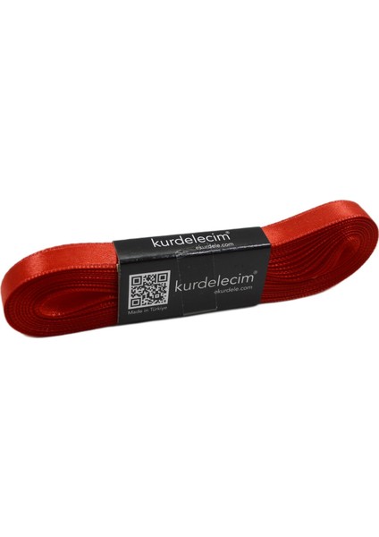 Saten Kurdele 1 cm 10 mt Kırmızı