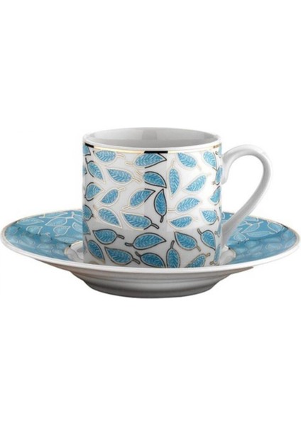 Şık ve Zarif Desenli Kahve Fincanı Takımı, Beyaz Renkli, Şık Tasarım