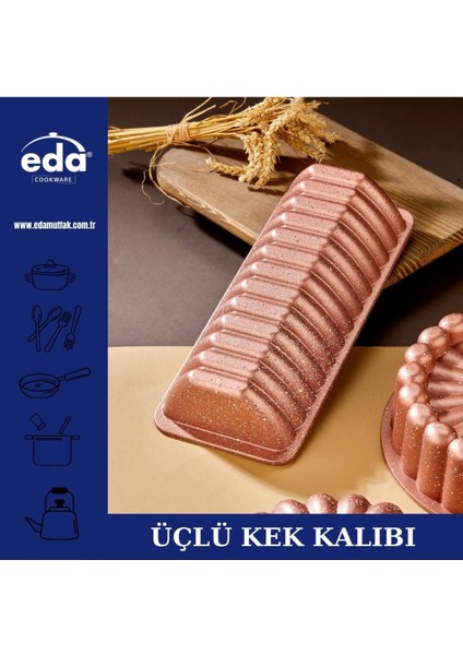 Pembe Asya Kek Kalıbı Seti, Şık ve Kullanışlı 3'lü Mutfak Gereciği modelleri
