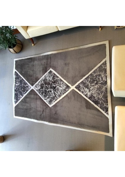 Gri Mermer Desenli Modern Yumuşak Peluş Halı – El Yapımı Şık ve Yumuşak Halı Modeli fırsatları