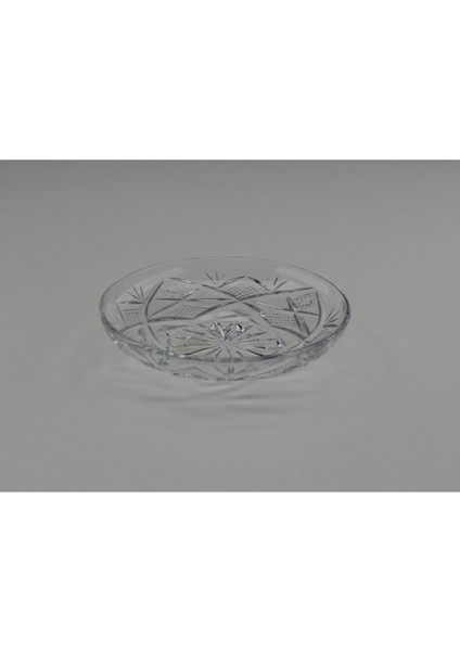 Beyaz Kristal Kesme Göz Desenli Çay Tabağı 6'lı Set fırsatları