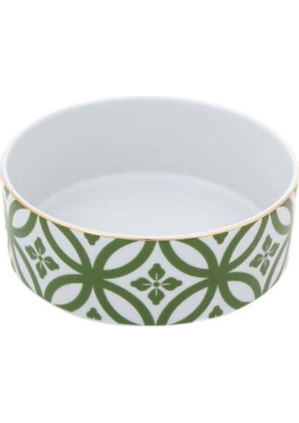 Morocco Desen Yeşil Seramik Kase 18CM, Şık ve Dayanıklı Dekoratif Parça