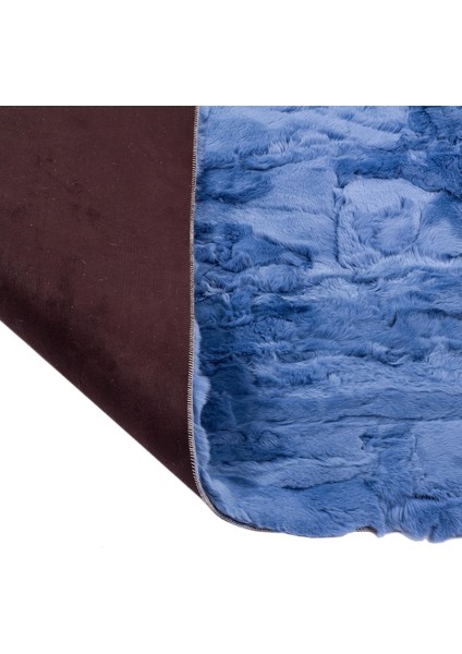 Buz Mavisi Tavşan Derisi Halı - Şık Salon Halısı, Pofuduk Halı, Kaymaz Taban Halı modelleri