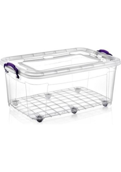 50LT Tekerlekli Saklama Kutusu Beyaz, Pratik ve Şık Depolama Çözümü