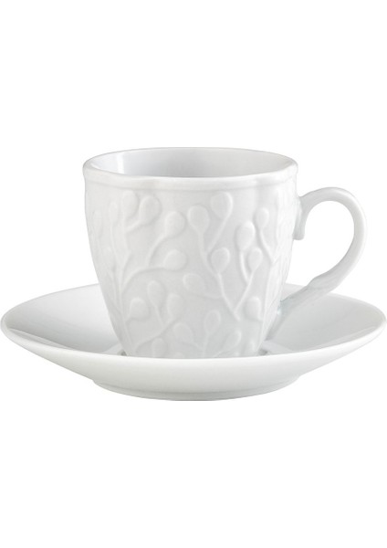 6 Kişilik Beyaz Kahve Fincan Takımı, 90 Ml, Şık ve Zarif Tasarım fırsatları