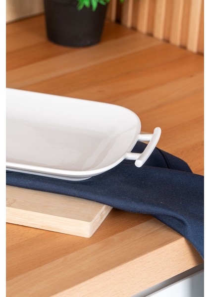 Dikdörtgen Kulplu Servis Tabağı, 39 Cm, Şık ve Kullanışlı Ev Dekoru. fiyatları