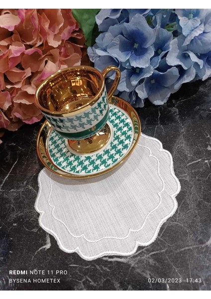 Ekru Renkli Kokteyl ve Kahve Yanı Sunum Peçetesi, 6'lı Paket