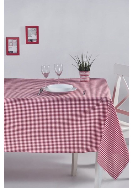 Kırmızı Pötikareli Çok Amaçlı Masa Örtüsü 170X170 cm