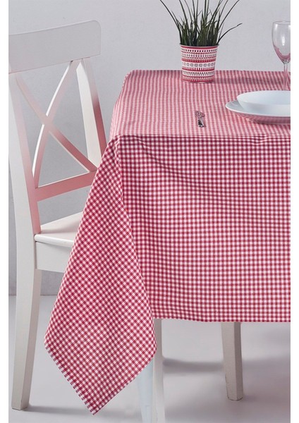Kırmızı Pötikareli Çok Amaçlı Masa Örtüsü 170X170 cm fiyatları