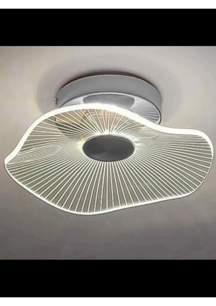 Istanbul Avize Şapka Plafonyer Tavan Gümüş 3 Renk LED Lüx Modern Ledli Avize