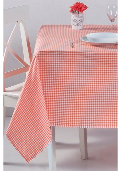 Canlı Turuncu Pötikareli Çok Amaçlı Masa Örtüsü 170X170 cm fiyatları