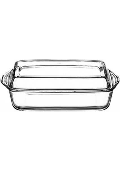 Dikdörtgen Kapaklı Cam Kase, 2750 Cc, Şık ve Kullanışlı Mutfak Ürünü