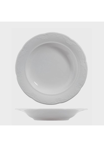 6'lı Bej 22 cm Porselen Çukur Yemek Tabağı Seti fiyatları