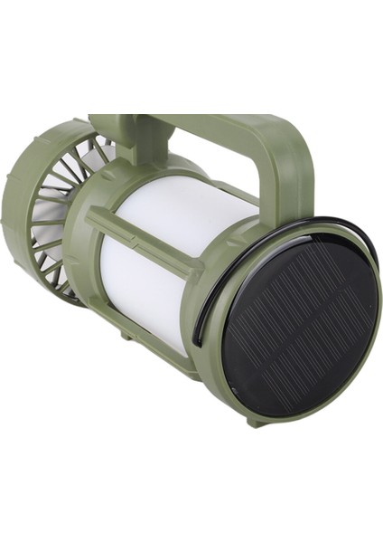 Solar Güneş Enerjili Fanlı Kamp Lambası 600LMN Yürüyüş Doğa Hayatta Kalma Acil Durum 2 In 1 Işıldak fırsatları