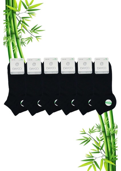 Siyah Erkek Bambu Patik Çorap 6'lı Set 38- 40 modelleri