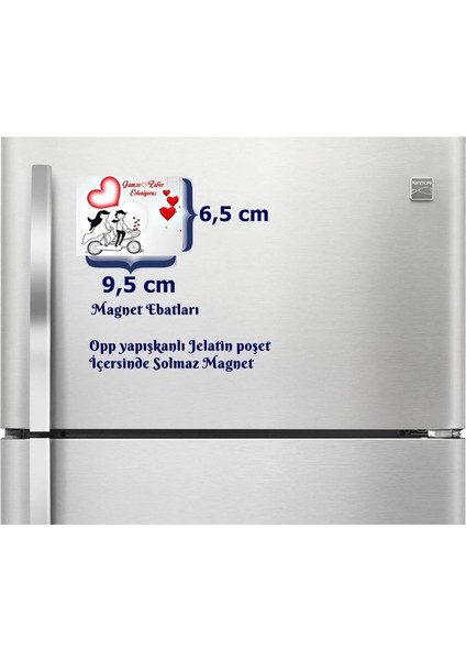 Düğün Magnet Büyük Boy 6,5x9,5 cm 16 Adet Gelecek fiyatları