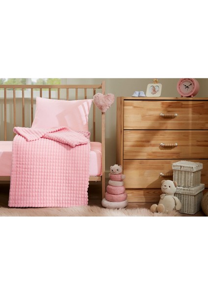 Yumuşak ve Şık Piramit Bebek Battaniyesi 90X110 Cm, Pembe Renk Seçeneği modelleri