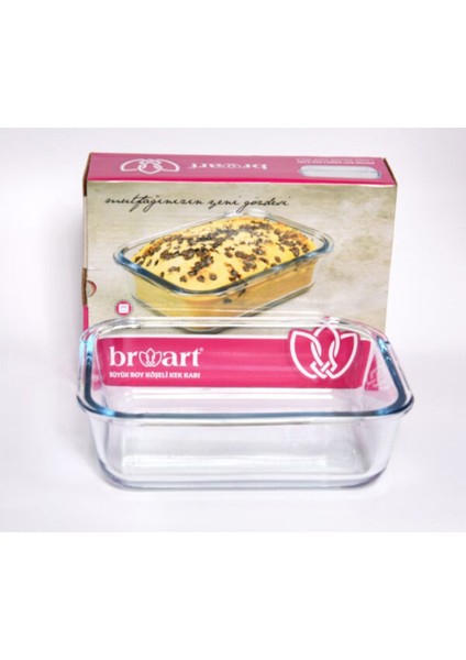 Turuncu Büyük Boy Köşeli Kek Kalıbı, 1520 Ml, Broart Airfryer Uyumlu