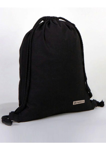 Siyah 35X40 cm Unisex Ham Bez Büzgülü Ayakkabı Terlik Çantası