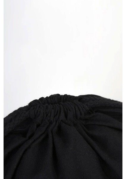 Siyah 35X40 cm Unisex Ham Bez Büzgülü Ayakkabı Terlik Çantası indirimleri