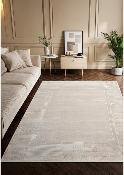 VOGUE VG001B Krem Bej Klasik Desen Modern Renk 100 TARAK Viskon Salon Halısı Ipek Serisi fiyatları