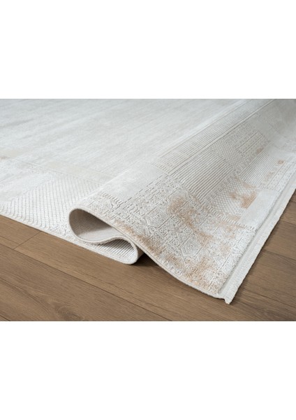 VOGUE VG001B Krem Bej Klasik Desen Modern Renk 100 TARAK Viskon Salon Halısı Ipek Serisi fırsatları