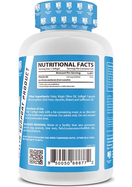 Vitamin D3 5000 120 Softgels modelleri