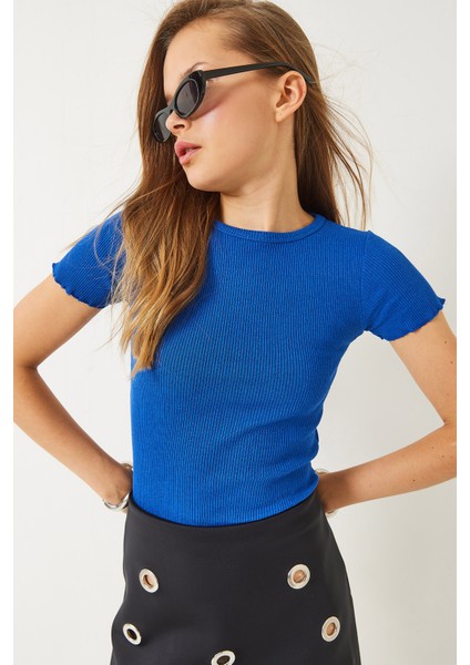 Kadın Fitilli Kaşkorse Basic T-Shirt modelleri