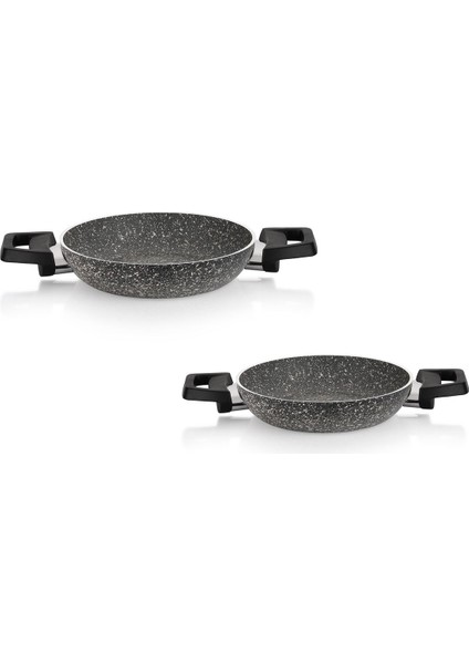 Iki Parça Sahan Seti 18 cm ve 22 Cm, Şık Gri Renkli, Dayanıklı ve Kullanışlı fiyatları
