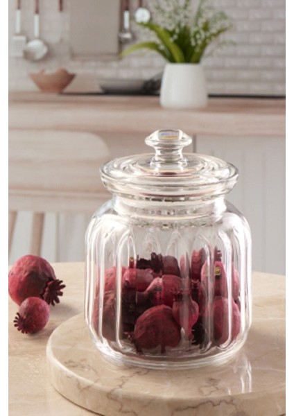 3'lü Cam Saklama Kavanozu, 900CC, Şık ve Dayanıklı, Mutfak Için Ideal