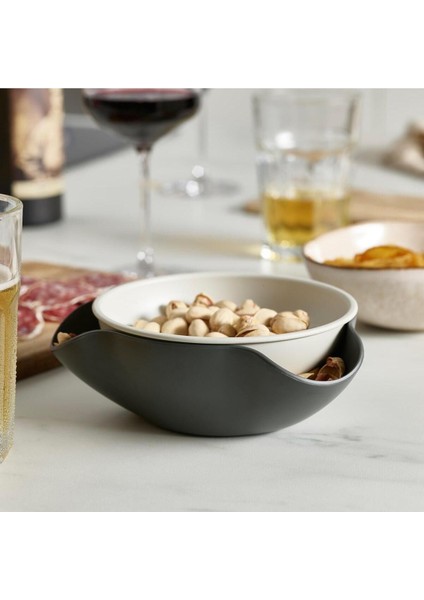 Gri ve Beyaz Renkli Şık Servis Kasesi, Şıklığınızı Tamamlar. fiyatları