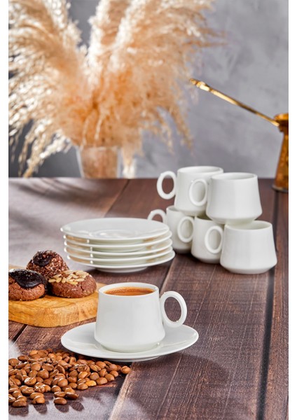 Beyaz Tulip Kahve Fincan Seti, Şık ve Zarif Tasarımıyla Kahve Keyfini Tamamlar fiyatları