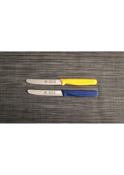 Tırtıklı Mutfak Bıçağı Seti, Sarı-Lacivert, 2'li