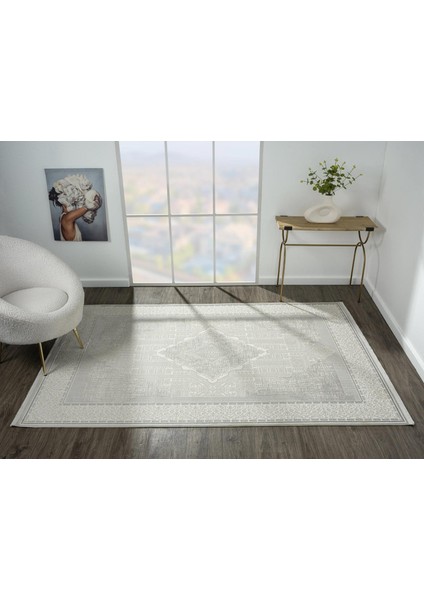 Zenith ZN003A Gri Halı Antrasit Detaylı Göbekli Yumuşak Kadife Ince Antialerjik Salon Halısı Koridor fiyatları