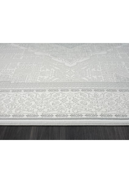 Zenith ZN003A Gri Halı Antrasit Detaylı Göbekli Yumuşak Kadife Ince Antialerjik Salon Halısı Koridor indirimleri