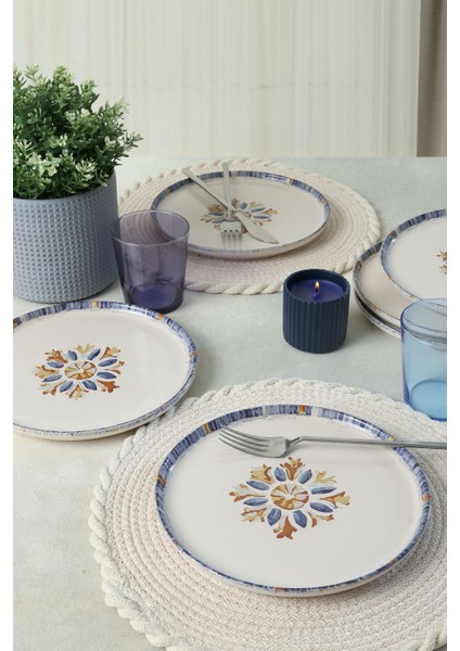 Renkli 22 cm Pasta Tabağı, 6'lı Set, Şık ve Kullanışlı Ev ve Davet Sofraları Için modelleri