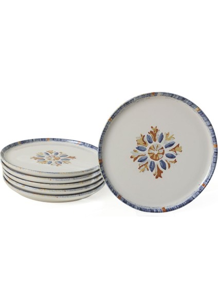 Renkli 22 cm Pasta Tabağı, 6'lı Set, Şık ve Kullanışlı Ev ve Davet Sofraları Için indirimleri