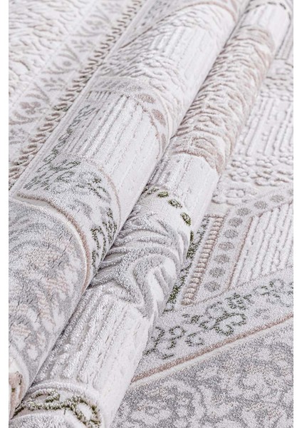 Saklıköy 3105A Gri Yeşil Yumuşak Dokulu Tok Dokuma Modern Salon, Mutfak, Oturma, Çocuk Odası Halısı fiyatları