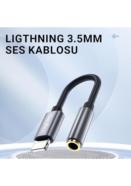 iPhone Lightning To 3.5mm Örgülü Kulaklık Dönüştürücü Adaptör modelleri