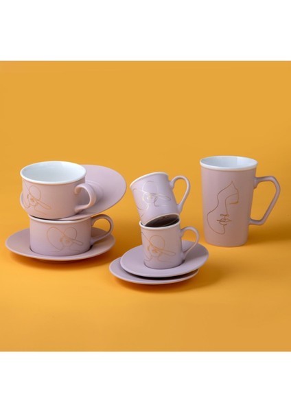 Bej Kahve Fincan Takımı, Şık ve Klasik Tasarım, Günlük Kullanım Için Mükemmel