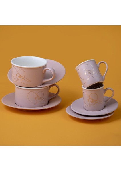 Bej Kahve Fincan Takımı, Şık ve Klasik Tasarım, Günlük Kullanım Için Mükemmel