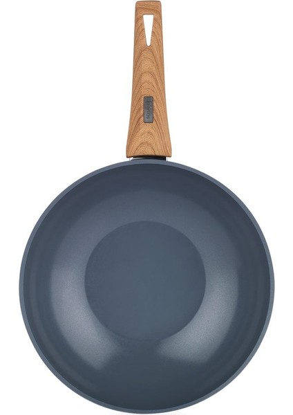 28 cm Seramik Wok Tava Siyah, Dayanıklı ve Şık Mutfak Gereciği