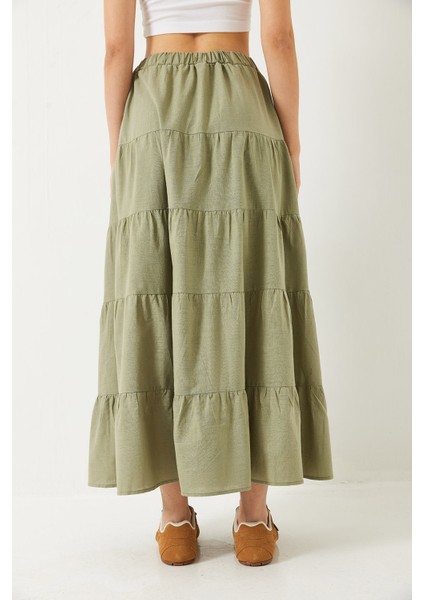 Kadın Volanlı Astarlı Yazlık Bol Rahat Etek modelleri