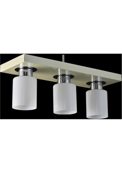 Şık Üçlü Modern Spor Model Dikdörtgen Krem Tepsi ve Avize Takımı fiyatları